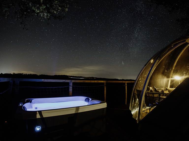 La nuit étoilée depuis le spa
