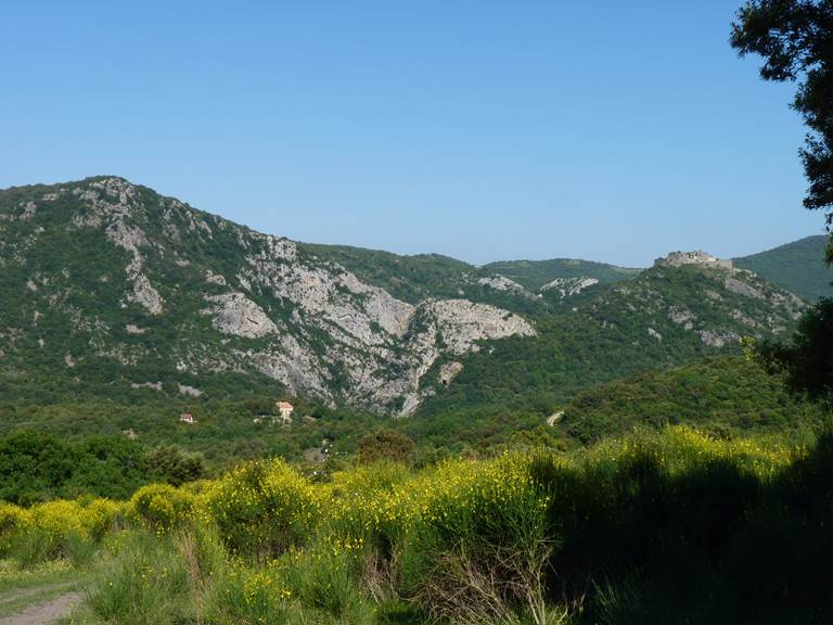 Vue panoramique Prat de Mu, Gorges du Termenet et château de Termes