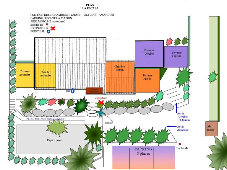 Amandier à gauche de la maison