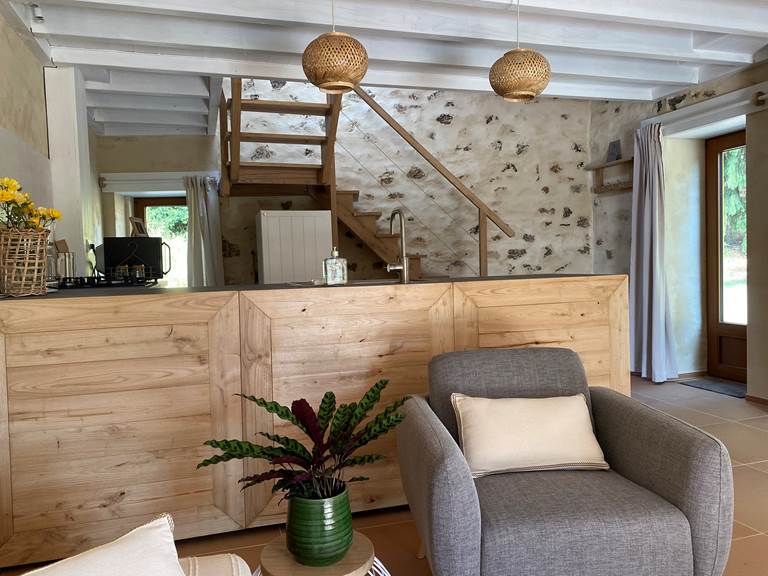 Gîte de la chevêche , séjour cosy