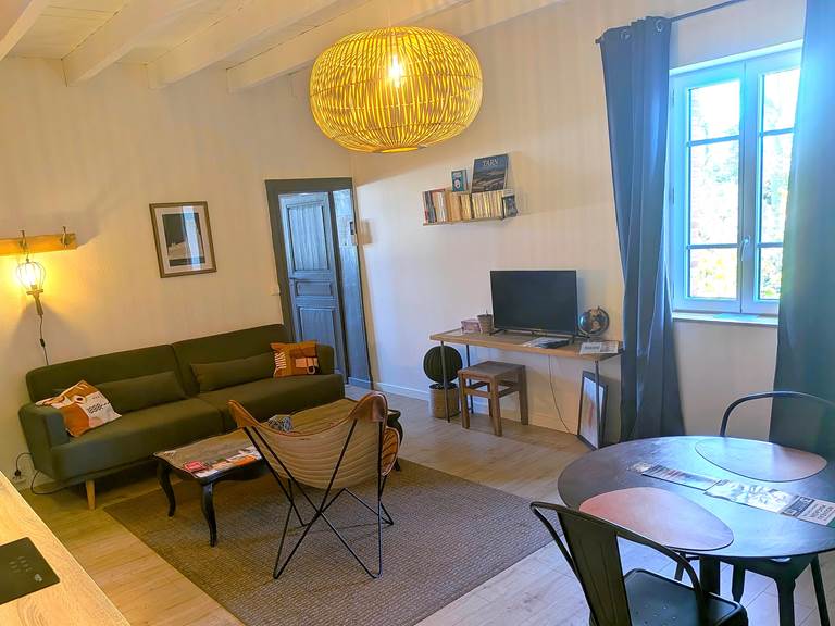 16 bis gite hotel-albi-marssac-salon-salle à manger-appartement