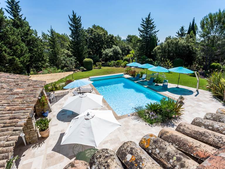 Jardin + piscine_vue terrasse