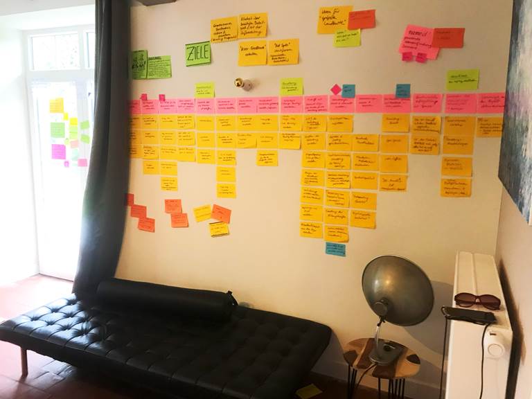 Creatieve ideeënwisseling tijdens een brainstormsessie in groep