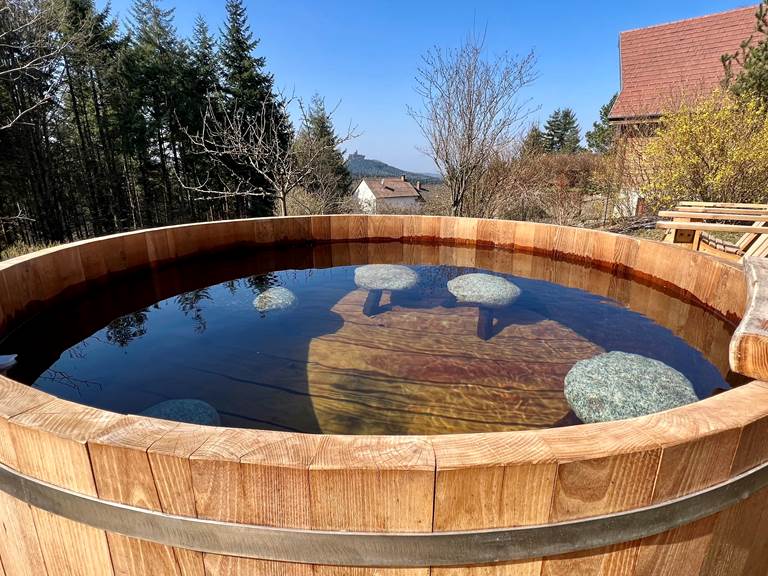 LES CHALETS DU ROCHER - Cabane du Trappeur - Bain nordique