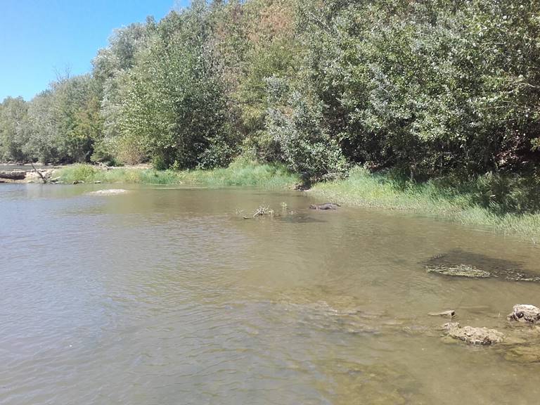 les bords de l'Aude à 5 mns à pied de la maison