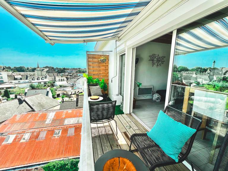 Balcon avec sur sur le port de Bénodet et Sainte-Marine