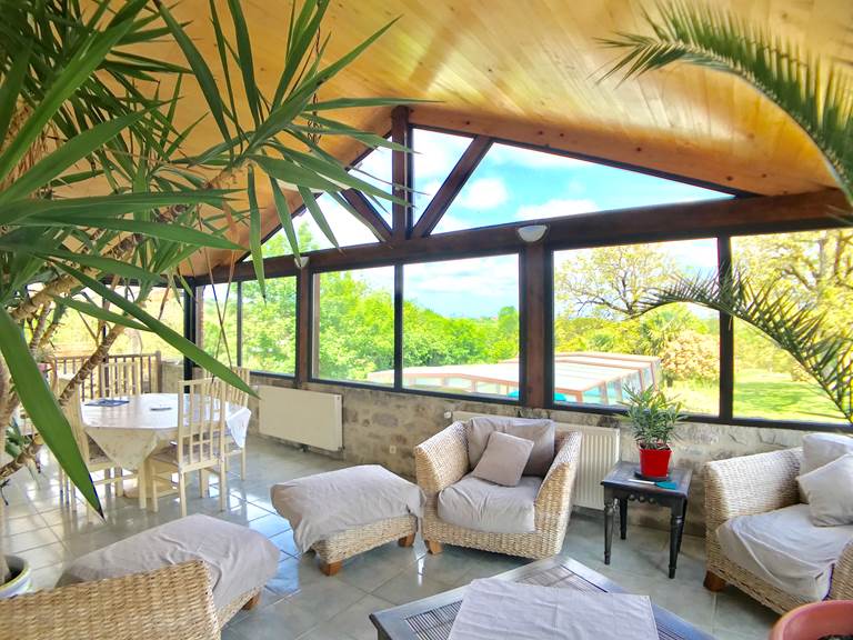 Terrasse couverte et chauffée