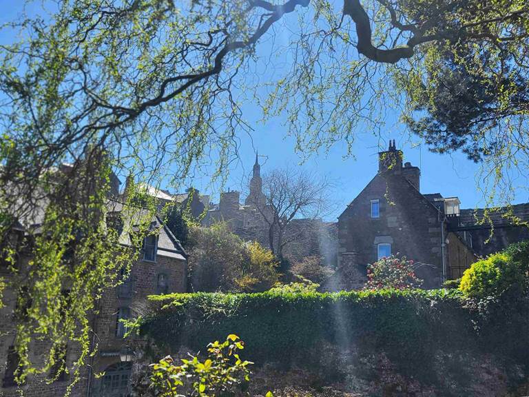 Vue des jardins en terrasse accessibles