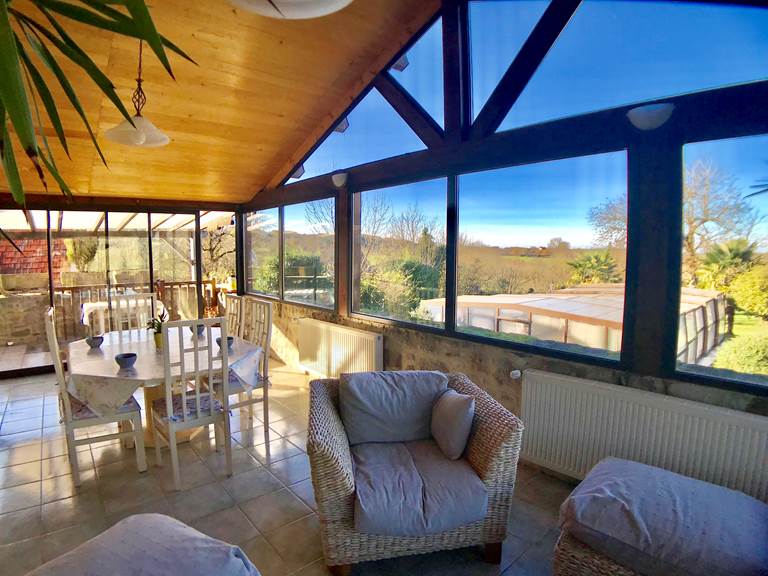 Terrasse couverte et chauffée