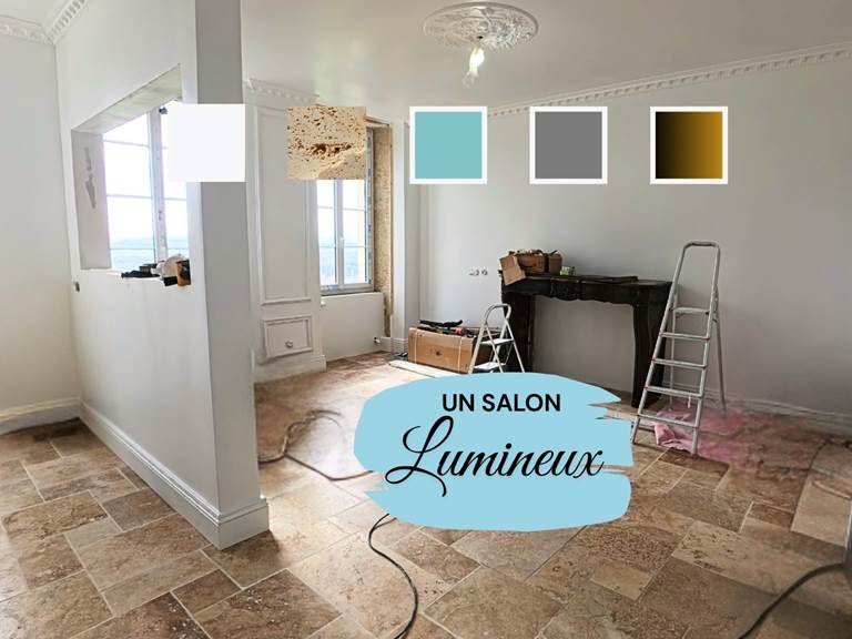 Salon du gîte : mobilier et matières – projet mai 2026.