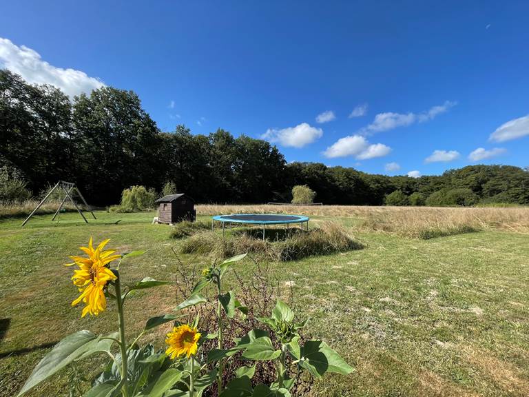 Balançoires, trampoline, cabane, terrain de badminton ...-gallery