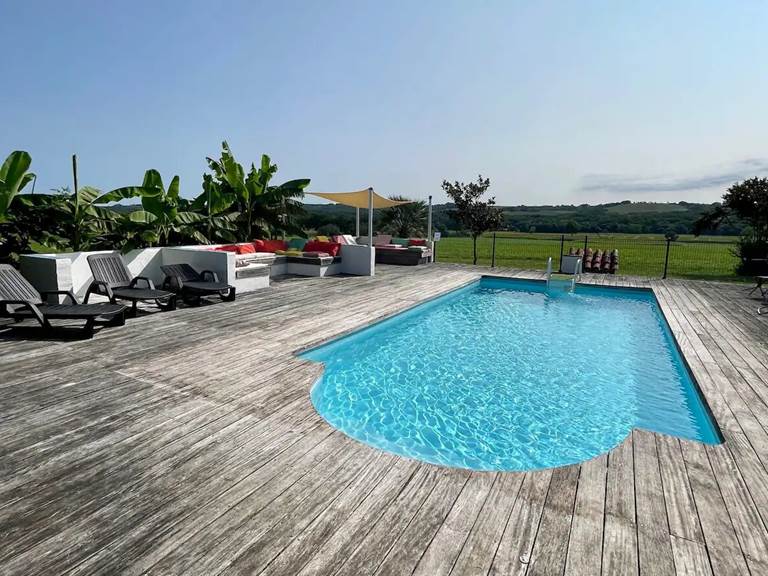 MOUNDEOU-location-gîte-Piscine-privée-Location-de-vacances-à-Madiran-St-Lanne-Piscine