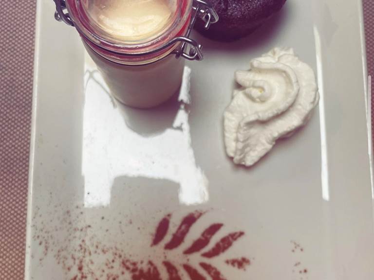 Fondant au chocolat et sa crème anglaise