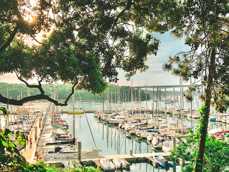 Vue sur le port de Bénodet à 500m