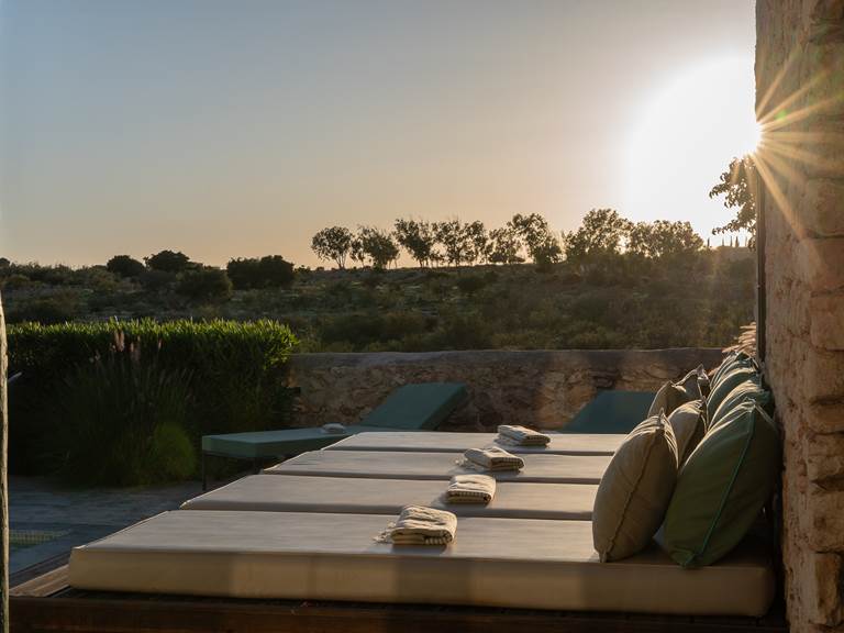 solarium abrité du vent