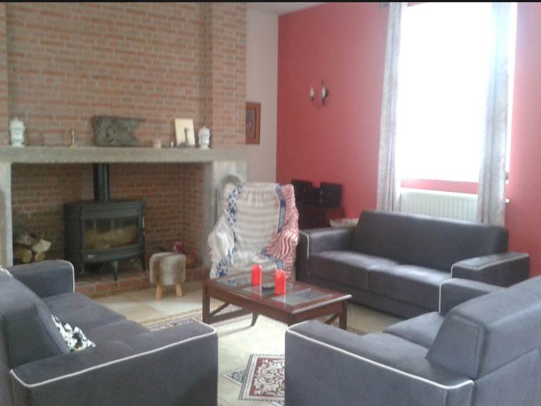 Salon  et poêle à bois