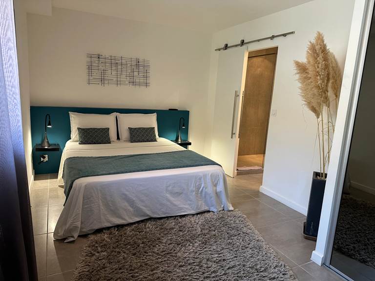 Chambre parentale spacieuse avec literie haut de gamme et ambiance apaisante