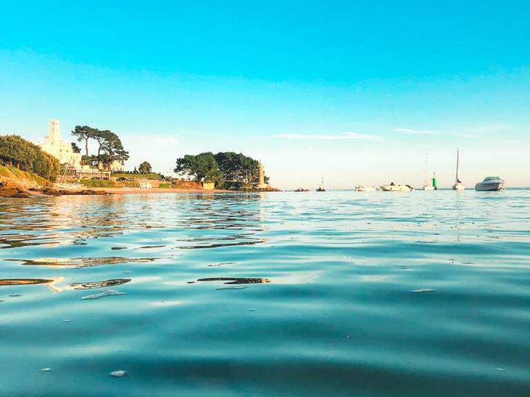 L'Odet depuis la plage du Coq