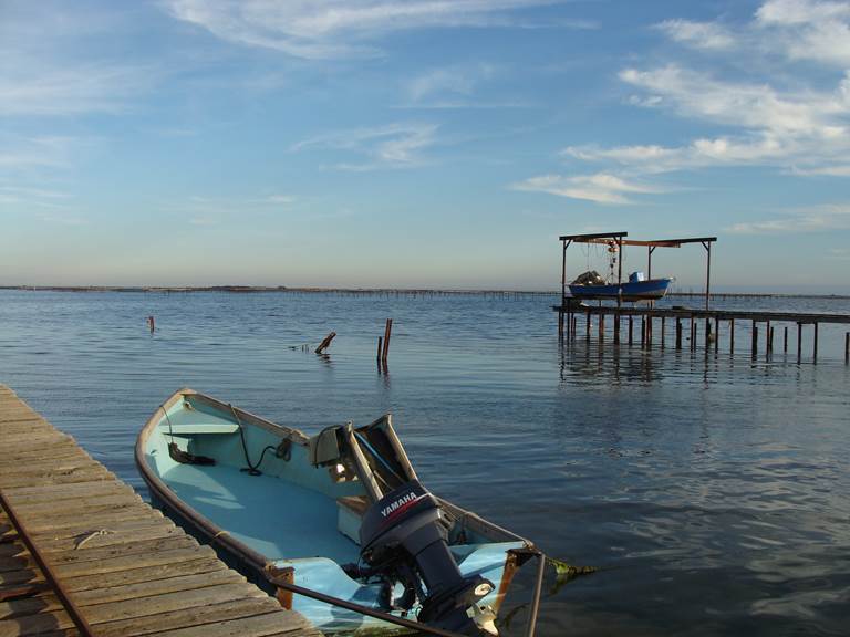 les pontons des parqueurs étang Sète