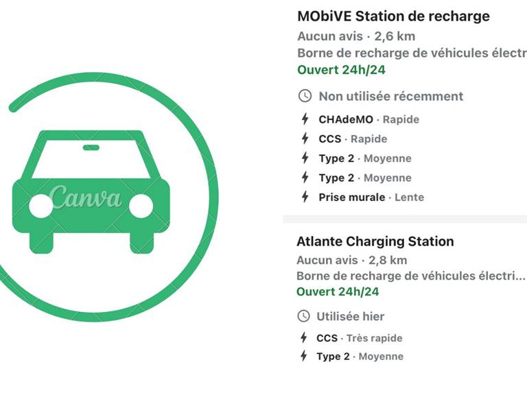 Recharge batterie voiture proche de chez nois