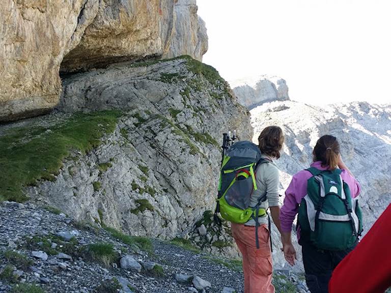 Entrée de la vire de l'escuzana