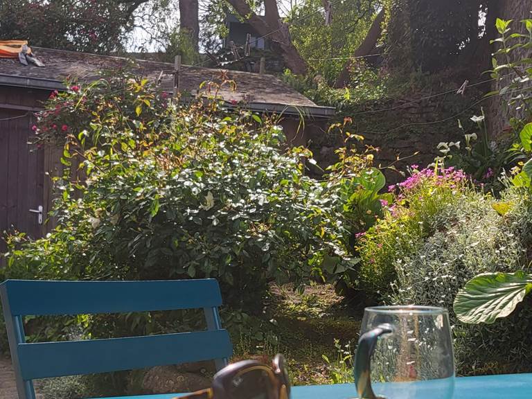 Vue des jardins en terrasse accessibles