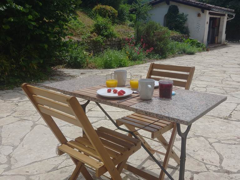 terrasse chambre avec jardin