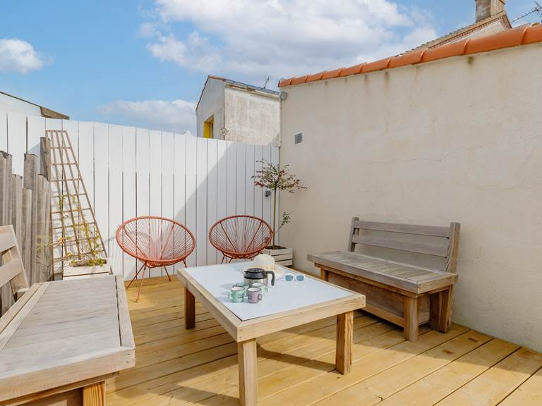 Terrasse privative côté nord