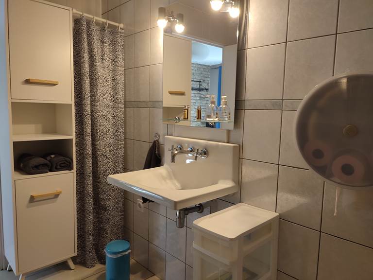 Salle de douche avec Lavabo accès PMR