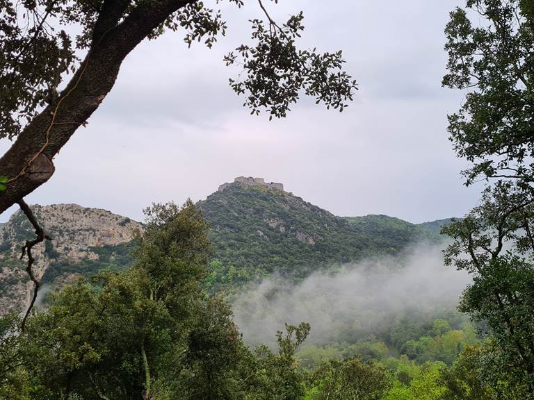 Le château vu du Prat de Mu