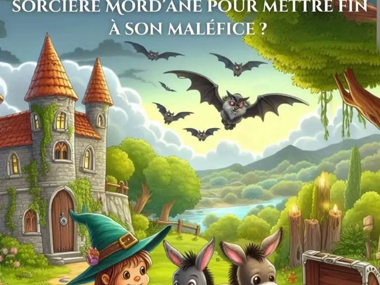 Jeux de pistes numériques La sorcière Mordânes sur 3 kms voies verte. Contrez la sorcière pour faire la potion magique.