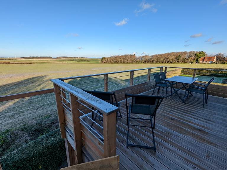 Terrasse petit gîte - La Rogeraie Cap gris nez