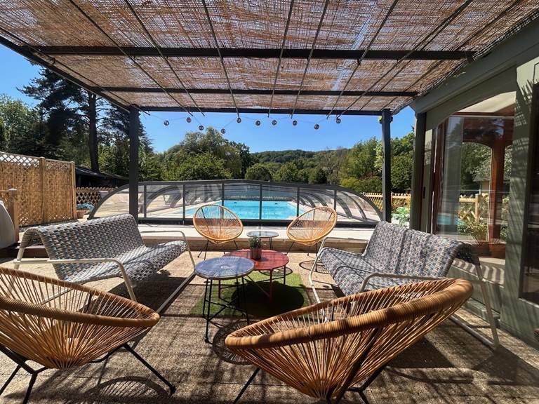 La terrasse du gîte L'escale nature