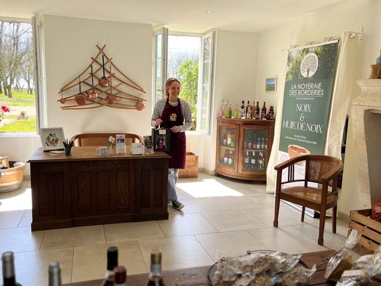 accueil a la boutique