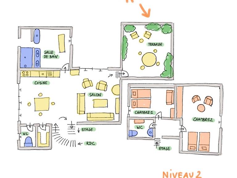 Plan de l'appartement Coté Vignes