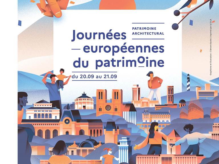Affiche de la 25e édition des Journées européennes du patrimoine, réalisée par Clément Barbé
