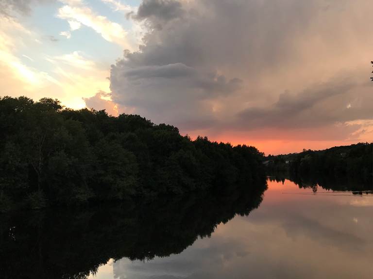 Coucher de soleil sur la Vienne