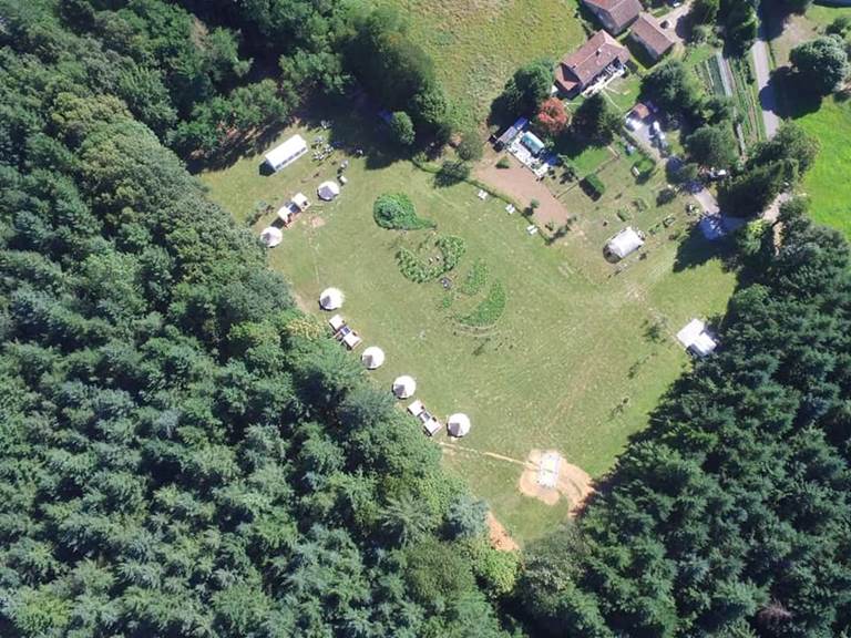 A birds eye view of the site