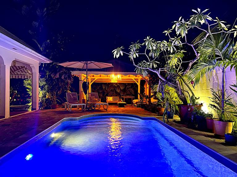 Piscine partagée by night