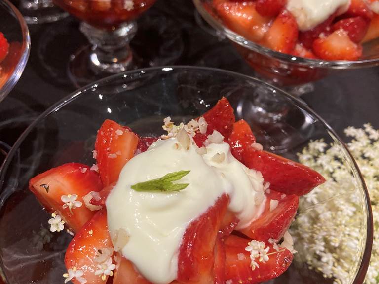 Fraises en dessert