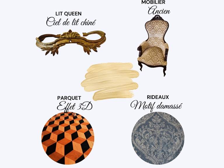 Projet déco de la chambre parentale du gîte – ouverture mai 2026.