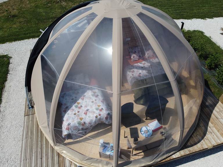 Bulle Gaïa, vue aérienne