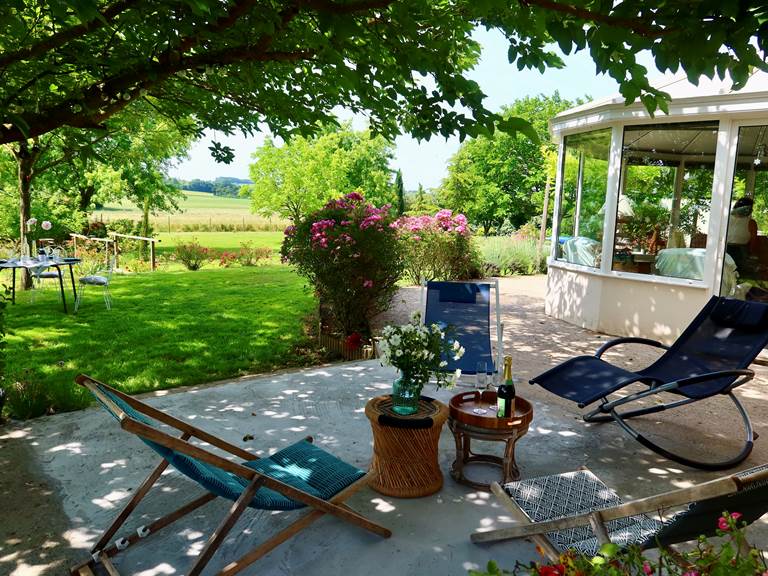 Terrasse de la cuisine de La Maison de Famille