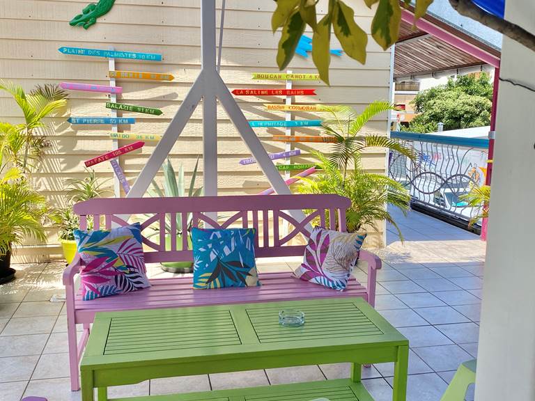 terrasse conviviale sur le toit