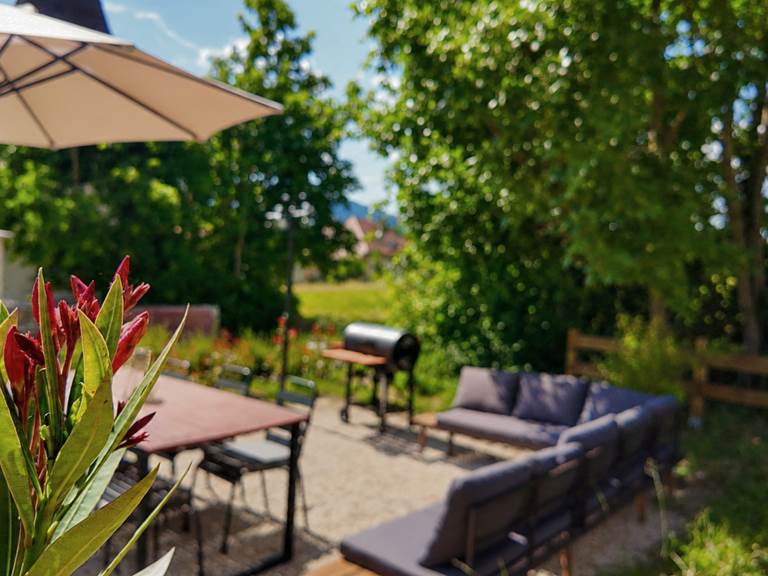 Espace extérieur privatif avec barbecue