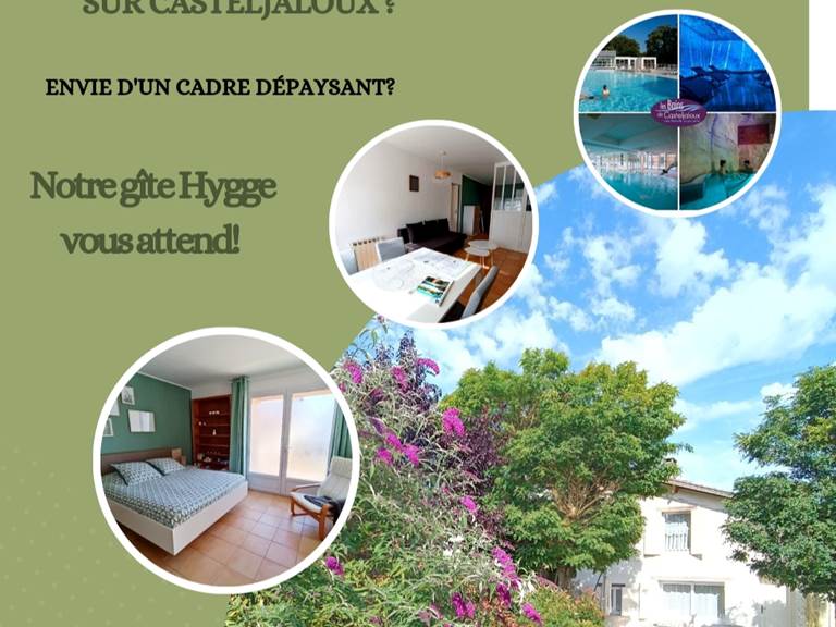 Gîtes, chambre d'hôtes et table d'hôtes gastronomique à Casteljaloux Lot et Garonne, piscine, jacuzzi et spa