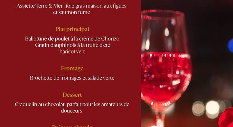 Menu Saint-Valentin Moderne Minimaliste Rouge