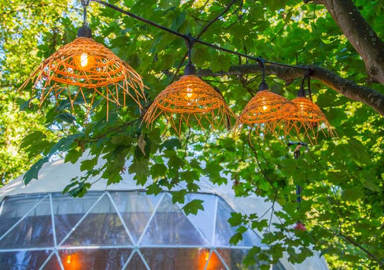 Éclairage au niveau des terrasses