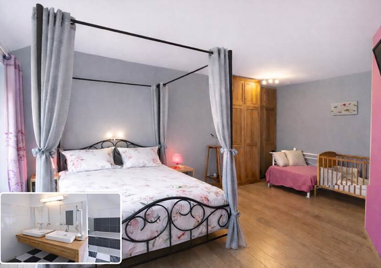 Chambre familiale : 2 adultes 2 adolescents 1 bébé