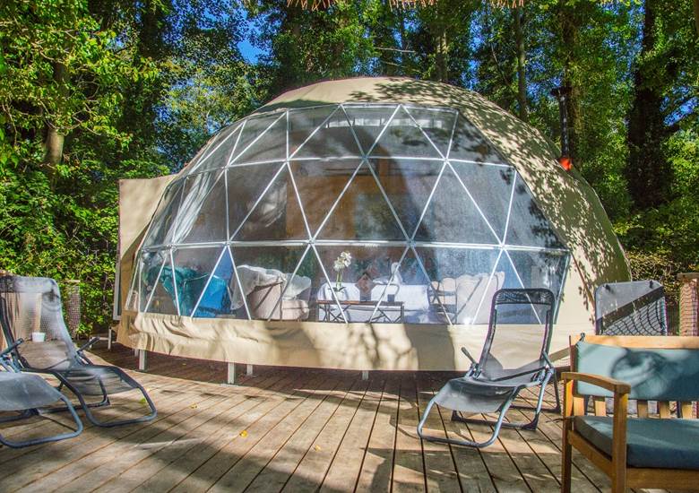 Vu extérieur dome au fil de l'eau